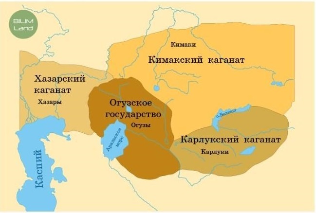 карта кимакского каганата